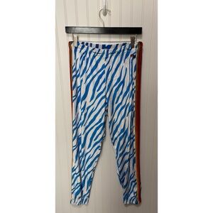 AVIATOR NATION Classic Velvet Blue Tiger Sweatpants Joggers Womens Size Small